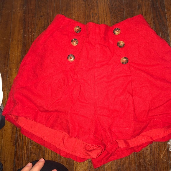 Red shorts, WORN ONCE - Picture 1 of 2